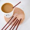 Commercial Double-Hole Coffee Straw Brown Anti-scalding Coffee Stirring Stick Plastic Individually Packaged Drinking Straw Party