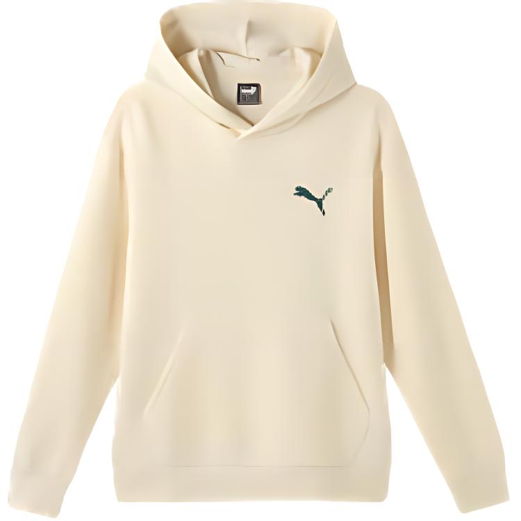 

Puma Logo Letter Print Casual Fleece Hoodie Men hoodies Almond 631729-87 S