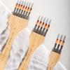 1pcs New Multi Toothed Comb Wooden Flat Head Round Head Art Watercolor Acrylic Brush Nylon Wool Art Stationery