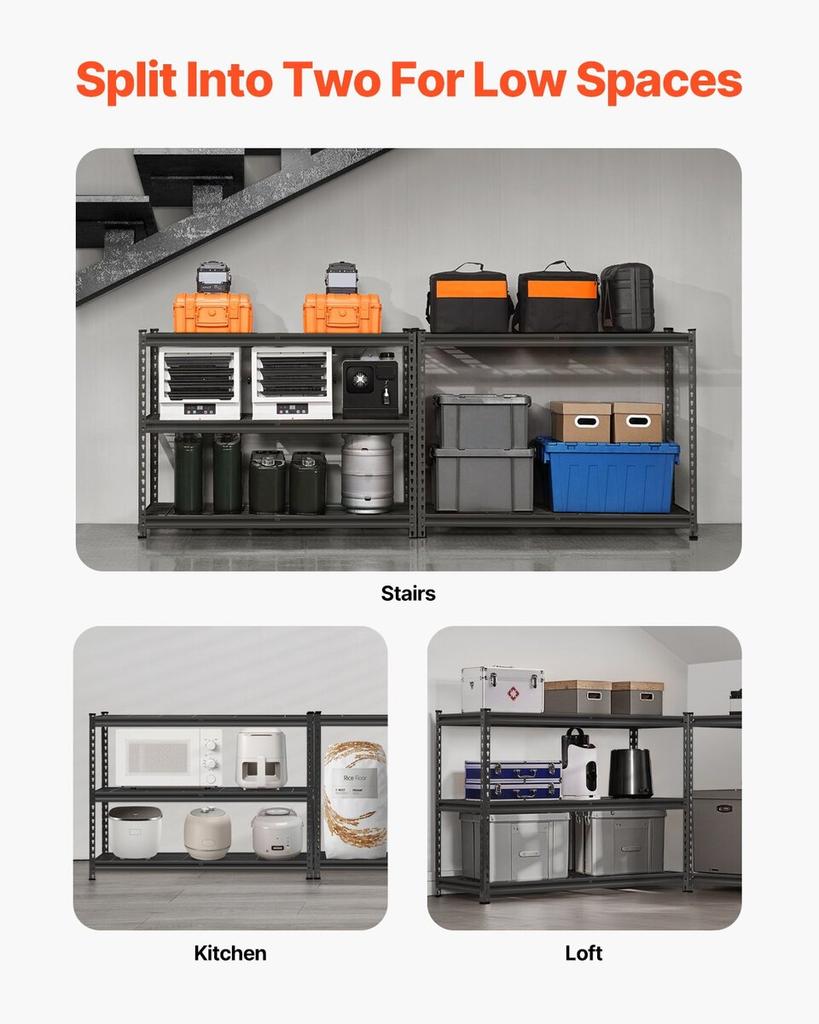 Storage Shelves 5 Tier Adjustable Heavy Duty Garage Shelving Unit 2500 lbs