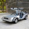 Welly 1:24 DMC-12 DeLorean Time Machine Back to the Future Alloy Race Car Model Diecast Metal Sports Car Vehicle Model Kids Gift