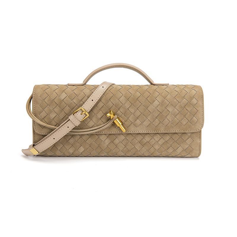 High-End Versatile Woven Baguette Crossbody Tote