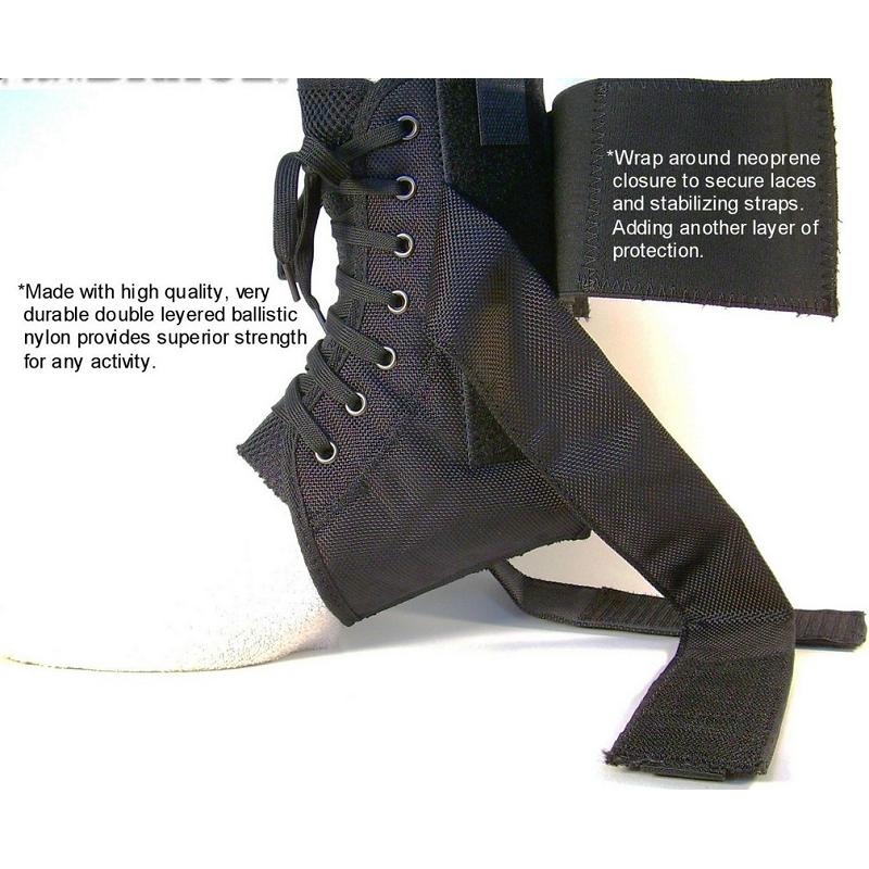 Ankle Brace Support Stabilizer Sports Football Compression Adjustable Lace Up Ankle Socks Protector Orthosis