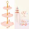 Teas Set for Little Girls 36Pcs Teas Party Pretend for Play Afternoon Teas Playset with Plastics Pot Cups Spoons Dessert