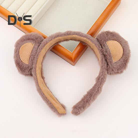 1/2/3Pcs Bear Ear Decor Headband Decorative Animal Hair Hoop Cartoon Hairband Baby Hair Accessories Girls Party Props