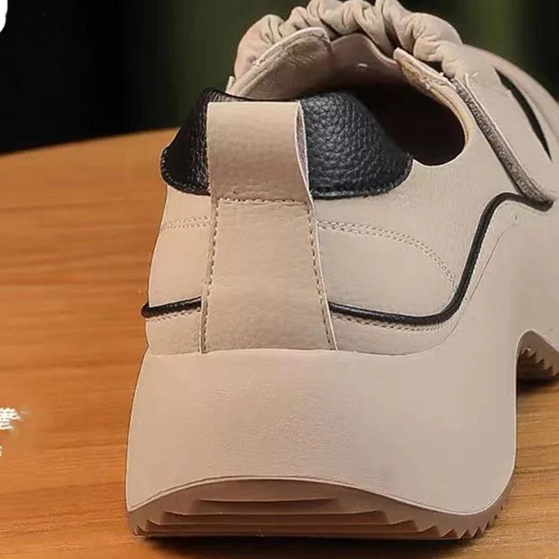 Women Platform Shallow Loafers Shoes Designer Mid Heels Casual Shoes Autumn Running 2024 New Sport Shoes Walking Lady Chaussures