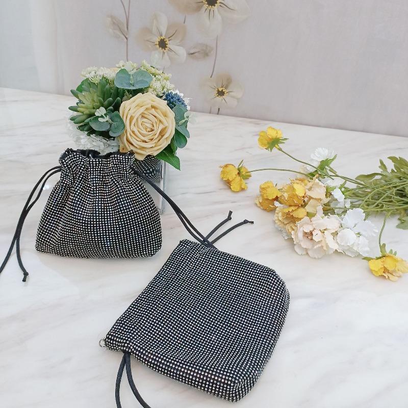 New banquet clutch bag with diamonds, lucky bag, handmade rhinestone bag, casual and cute change women's small bag.