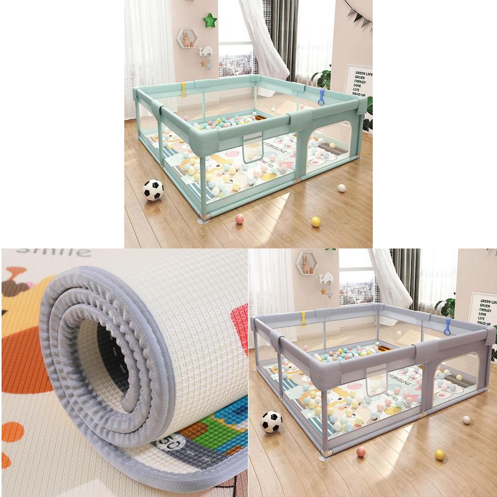 Baby Safety Fencing Playpen Indoor Gate With Ocean Ball And Hand Pull For Crawling And Learning