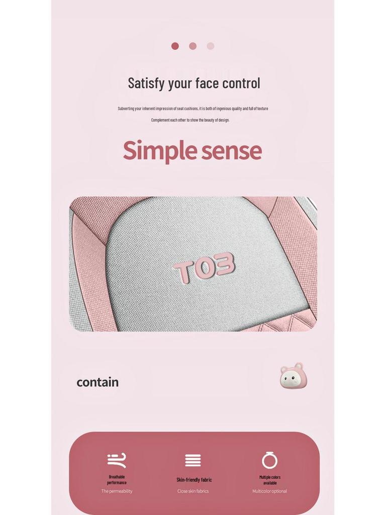 Leapmotor T03 Universal Cartoon Linen Car Seat Cover Set, Full Surround, Four Seasons.