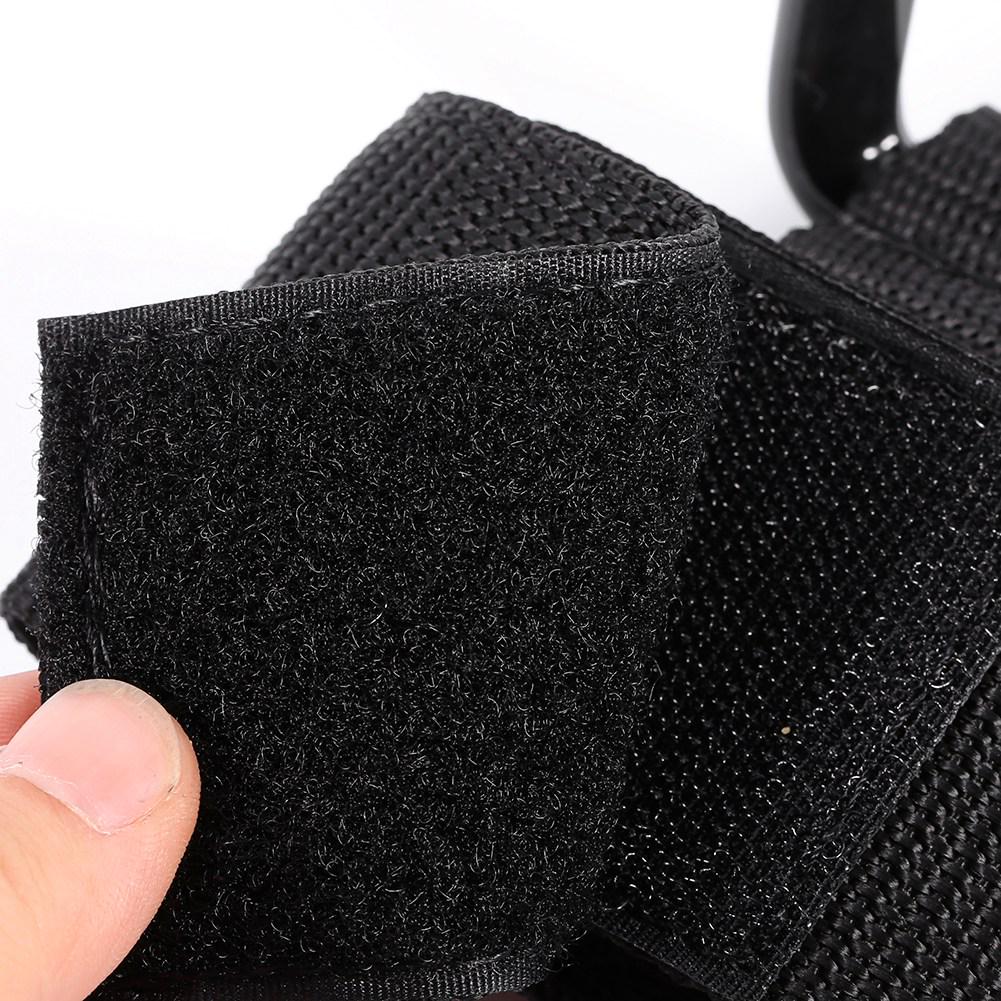 Black Weight Lifting Training Wrist Support Bandage Strap Hook Gym Hook Grip