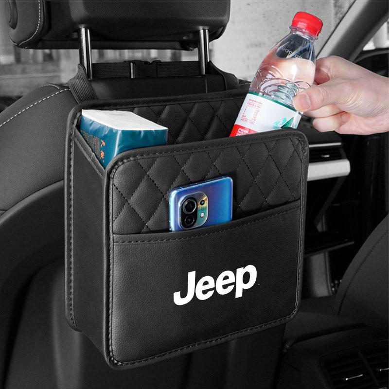 Multifunctional Car Rear Seat Back Storage Bag Waterproof Bag Sticker For Jeep TRAILHAWK COMMANDER LIBERTY Wrangler Accessories AMW1