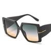 Vintage Oversized Square Gradient Sun Glasses Women Luxury Brand Outdoor Design Fashion Large Legs Sunglasses Lunette eil