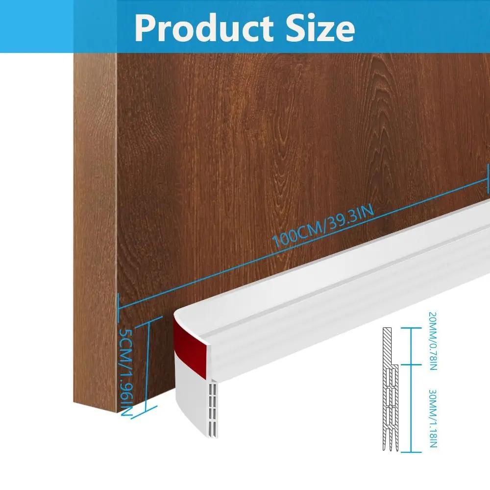 1/2Roll Door Bottom Sealing Strip Windproof Dust Stopper Guard Rain Weatherstrip Noise Reduction Insulator Sealer Home Hardware