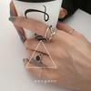 Ins Korean Unique Inspired S925 Silver Geometric Ring For Women With Charm Minimalist