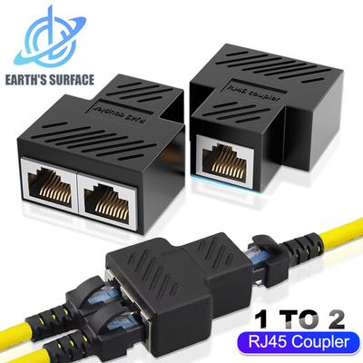 Coupleur RJ45 Cat6 Cat5e Adaptateur Répéteur de Câble Ethernet 1 vers 2 Double Femelle RJ45 Interface LAN 1000 Mbps Connecteur Socket Ethernet