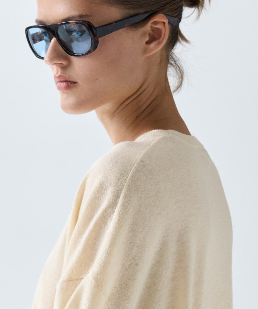 Masimodutti Wool Blend Round Neck Sweater