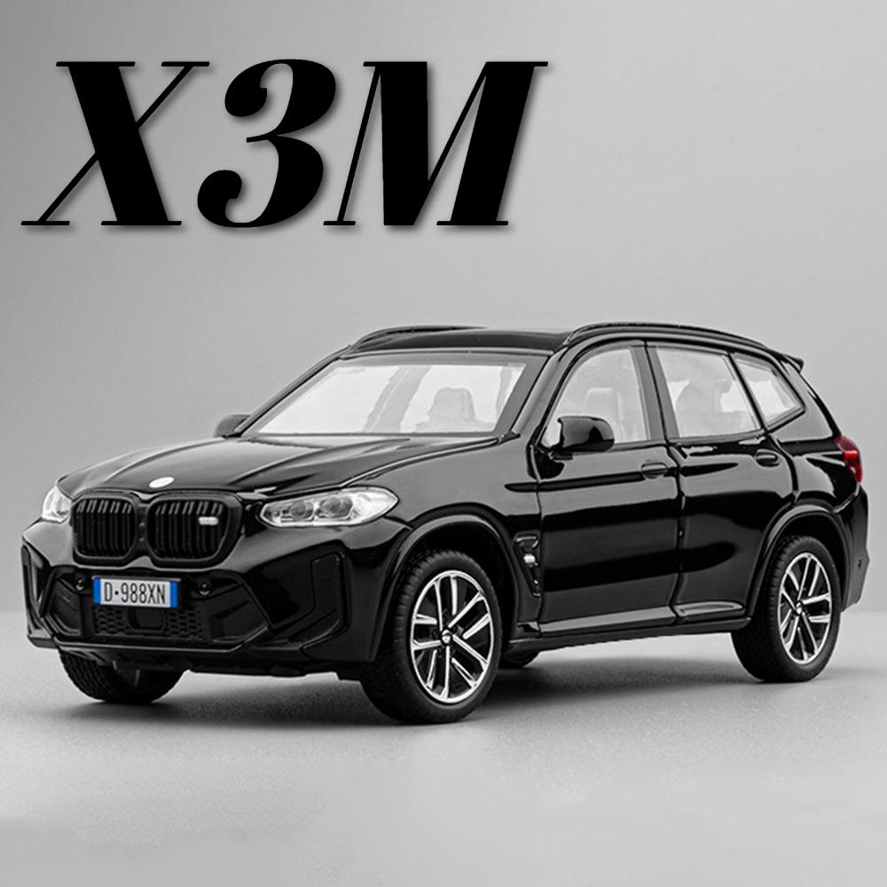 1:32 X3M 320i Toy Sports Car Model Pull Back Sound Light Doors Opened Alloy Diecast Miniature Vehicle Models Ornaments Gifts