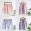 Lightweight Cotton Womens Pajama With Round Neck Sleeveless Top And Shorts For Summer