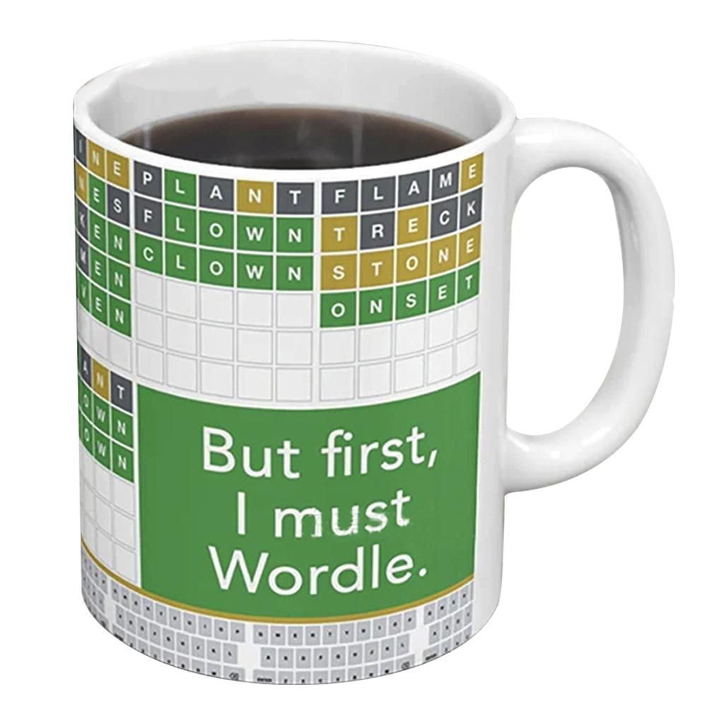 Ceramic Mugs For Wordle Lovers Chic-Style Handheld Coffee Water Cup For Home Kitchen Office