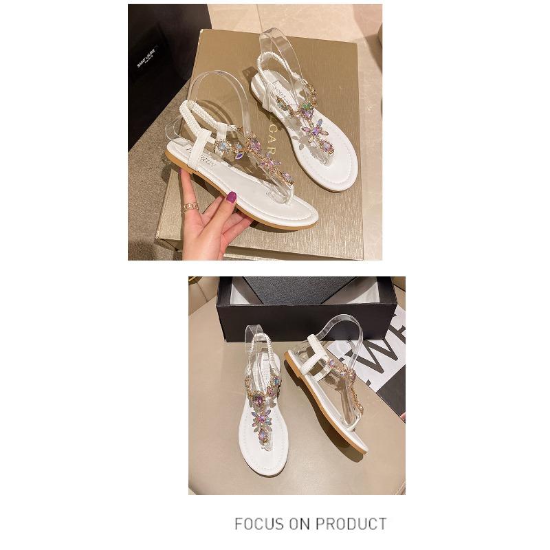 Sandals for Women In Summer, Big Rhinestones, European and American Sizes