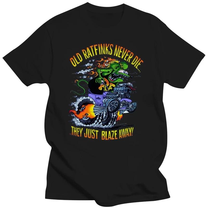 

Summer harajuku custom t shirt heavyweight Informal Old Rat Finks T shirt Big Daddy Clothing Model T Ed Roth Tee Sz M L5XL 4XL