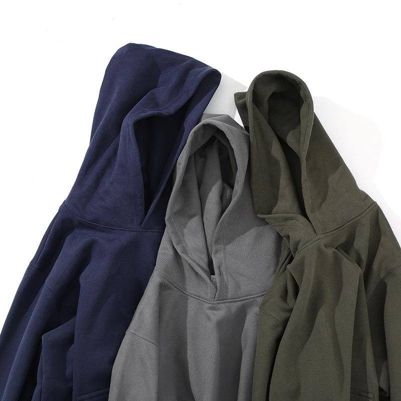 Unisex Heavyweight Carbon Brushed Fleece Hoodie - Warm, Loose Casual Wear for Autumn/Winter
