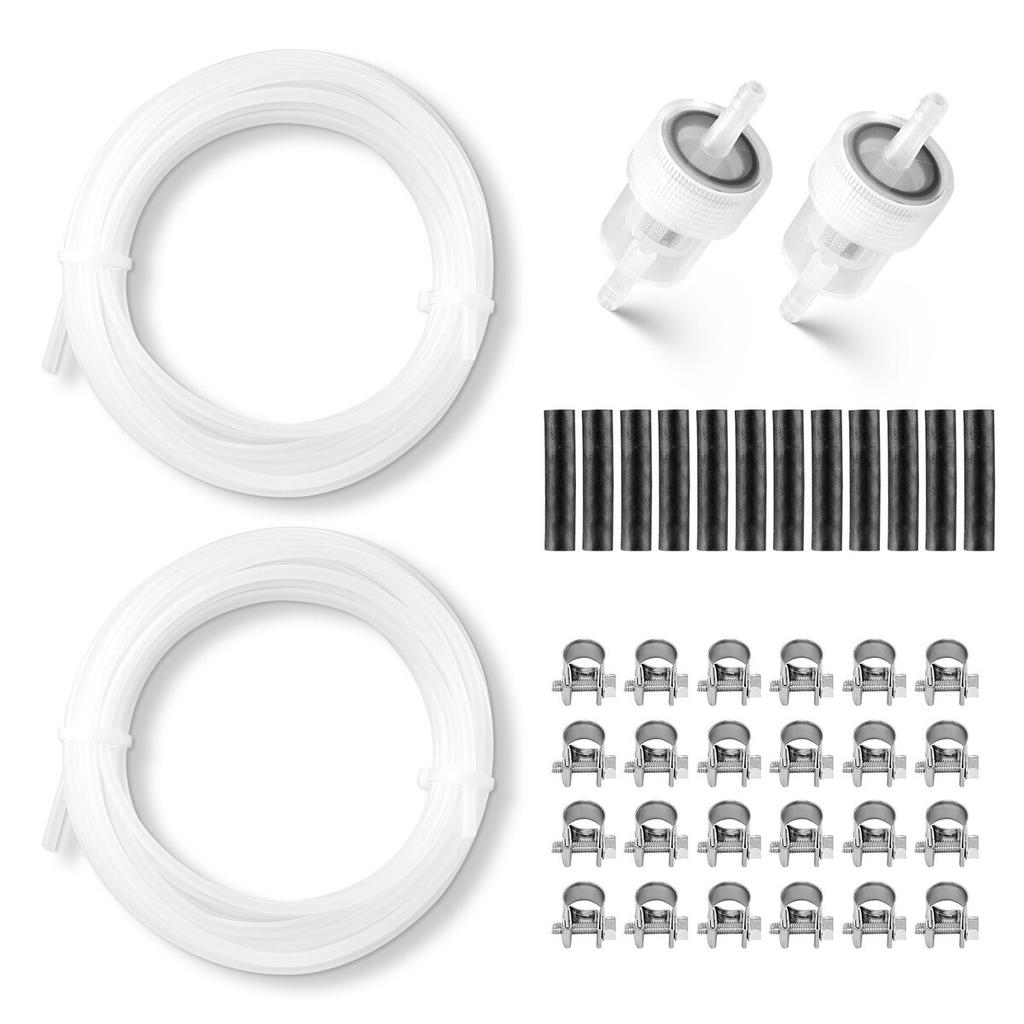 Fuel Pipe Hose Line Kit, 5000mm Diesel Heater Fuel Line Kit, Replaceable Parking Heater Fuels Lines Kits with Lines Filters Clips & Hoses, Tank Diesel