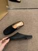 Fashion Hot Selling 2025 Flat Toe Shallow Lazy Slipper Boat Backless Mule Shoes Soft Loafers High Back Simple Classic Retro Personality