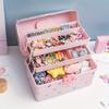 Multi Layer Accessory Storage Box with Lid - Perfect for Storing Hairbands, Jewelry, and More  Home Organizer