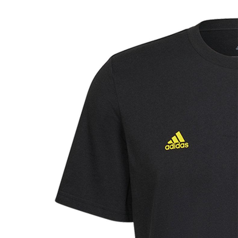 Adidas Printed Logo Crew Neck Short Sleeve T-Shirt Men Tops Black HG1400