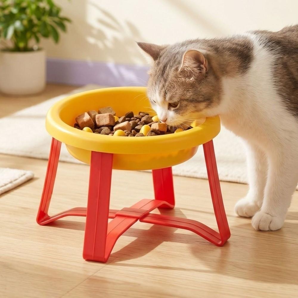 With Stand Slow-Feeding Bowl Bite-resistant Anti-Overturning Bowl Elevated Cat Bowl Outdoor Use