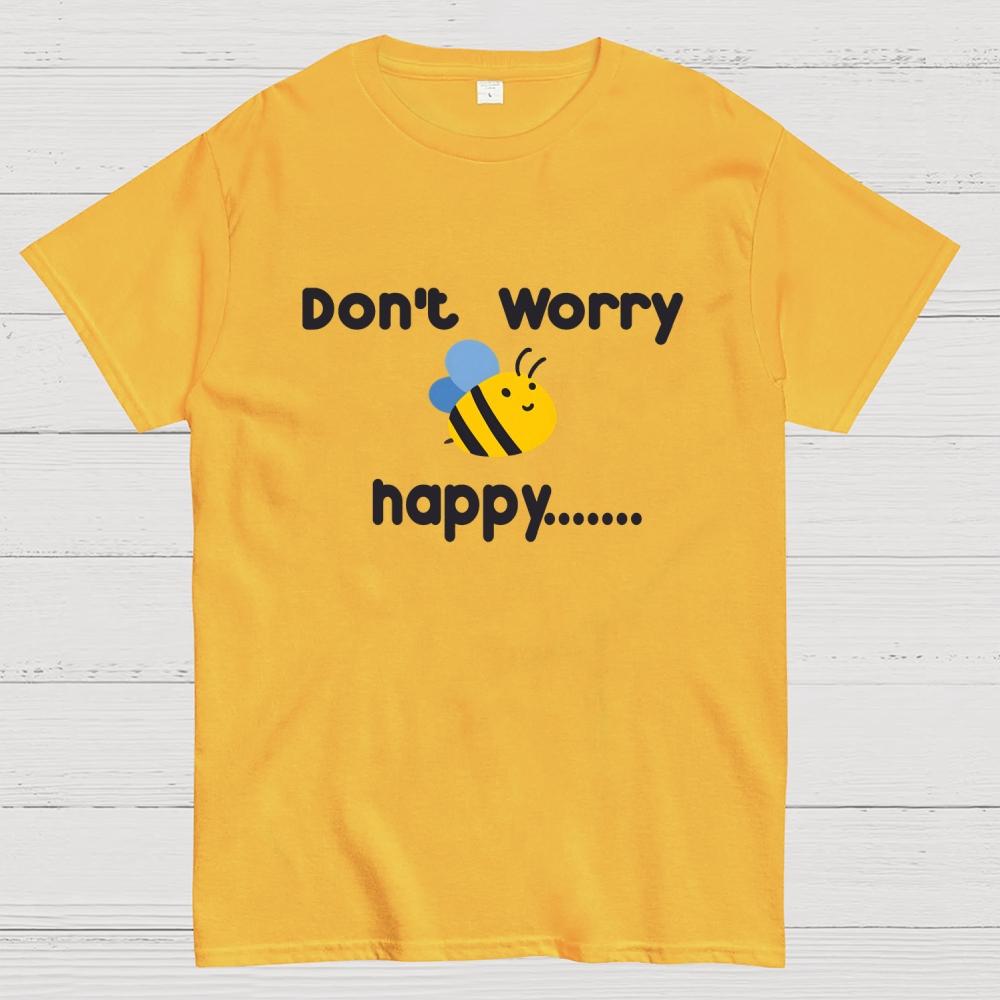 Don’t Worry Bee Happy Cotton Casual Cool Loose T-Shirt