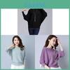 Womens Fall Knit Sweater With Batwing Sleeves And Oneword Neck For Casual Office Wear