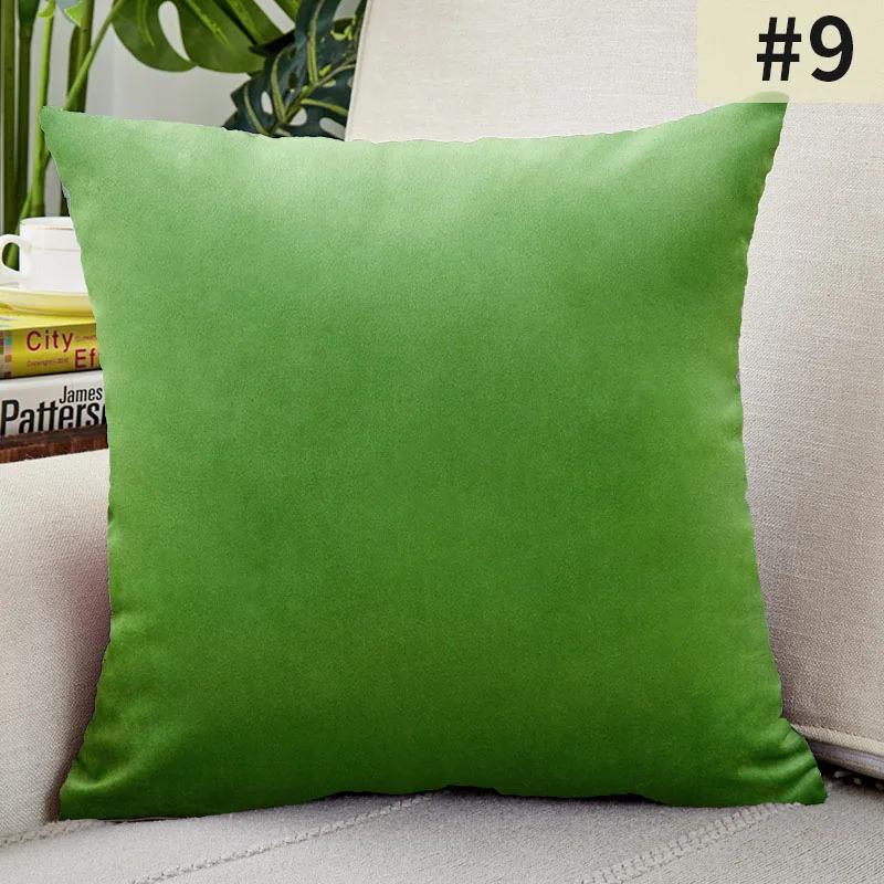 Green Velvet Cushion Cover Decorative Pillowcase 18*18 Inch for Living Room Gift Sofa Car Decoration Pillows Nordic Home Decor