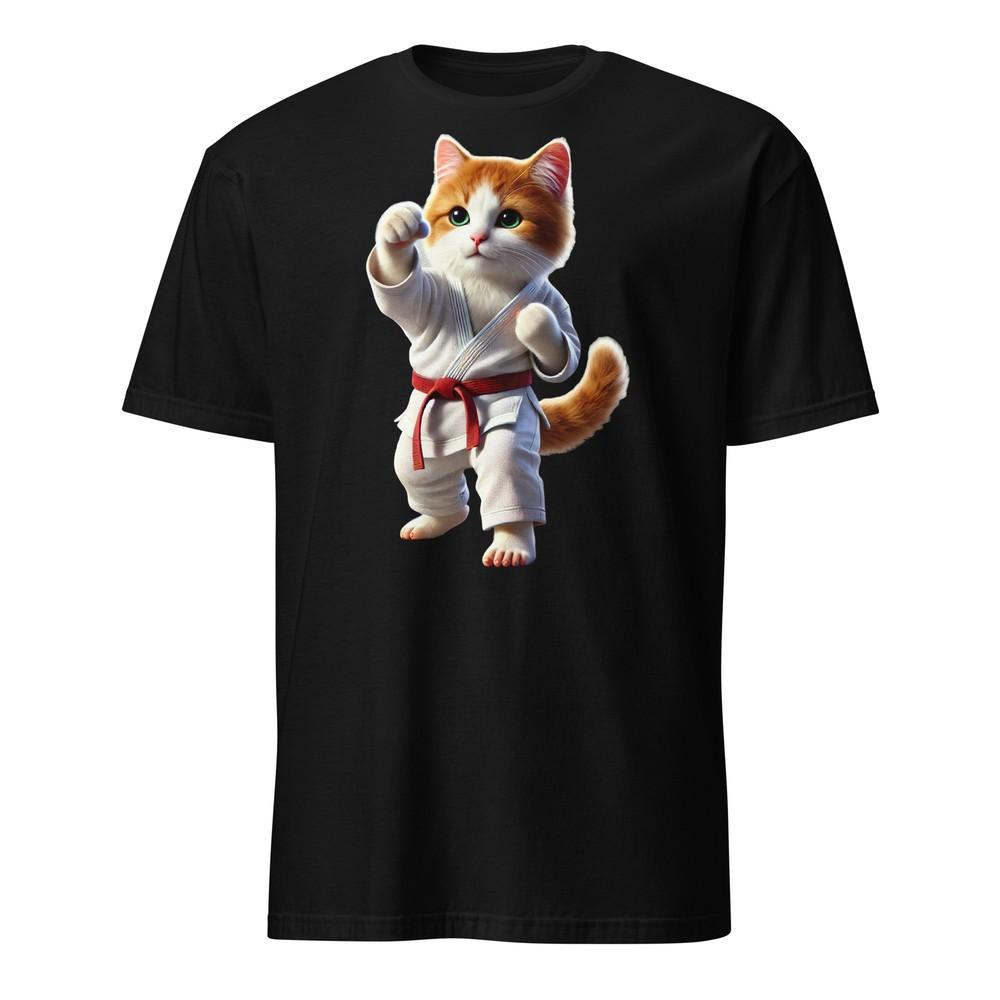 

Унисекс Базовая футболка Gildan Softstyle | с графикой кота-каратиста M