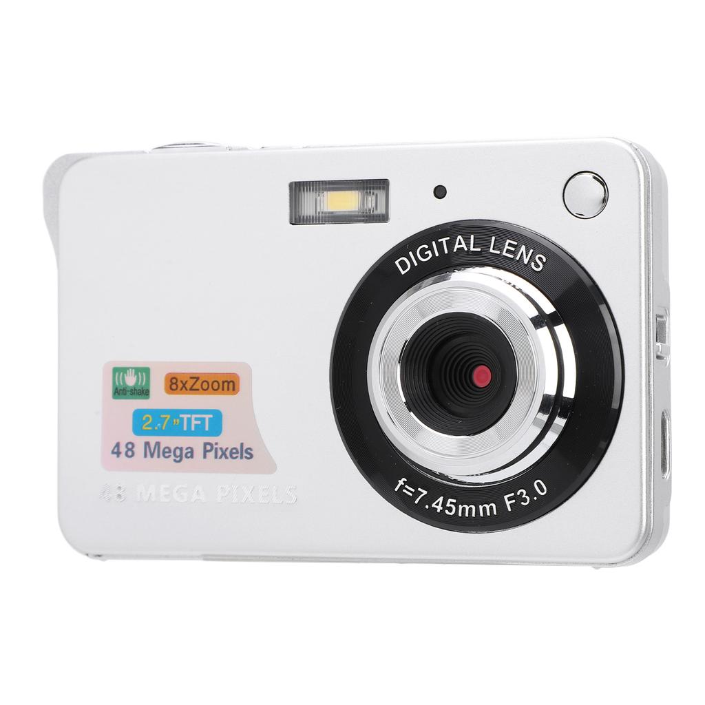 Digital Camera with Fill Light 2.7 Inch TFT LCD Screen Anti Shake 48MP 550mAh Auto Focus 8X Digital