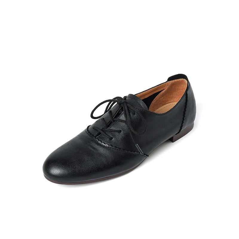 Fashion New Spring/autumn Genuine Leather Women Shoes Round Toe Shoes for Women Fashion Loafers Shoes Low Heels Handmade Women Pumps