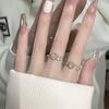 The Same Love Moonstone Open Index Finger Ring, Women'S Tide Fashion Cold Wind Niche Design Sense