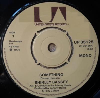 7-tums skiva SHIRLEY BASSEY - Something UP35125 United Artists 1970 UK Pop Begagnad