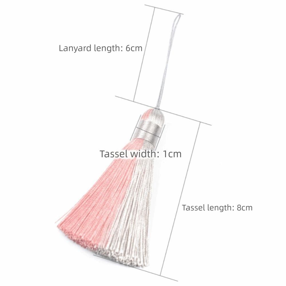 Soft Thread Fringe Tassel Charm Two-Tone Color Gradient Tassel Ornament  For Jewelry DIY