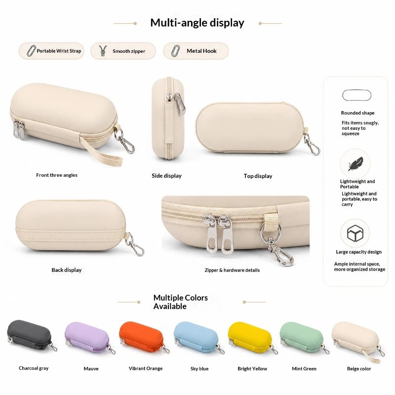 Shockproof Hard Shell Double Glasses Case Lightweight Portable Dual Eyewear Storage Box for Sports Cycling Running Use