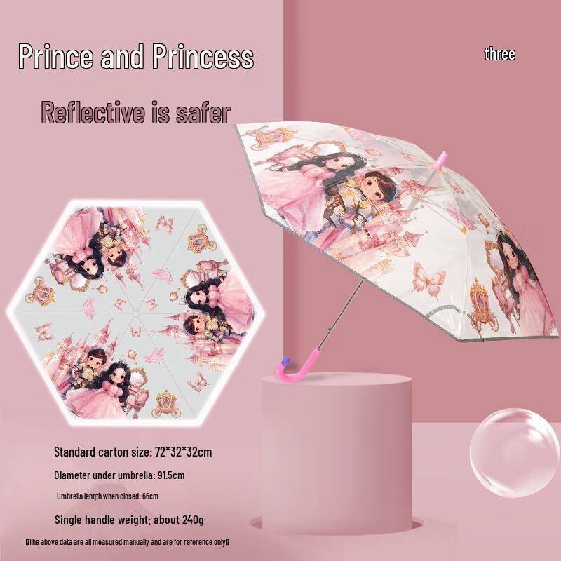 Kids' Animal World Safety Transparent Umbrella