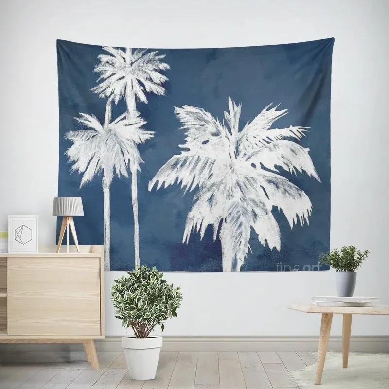 Декоративный гобелен с изображением тропической кокосовой пальмы. Декор для дома — фото 13