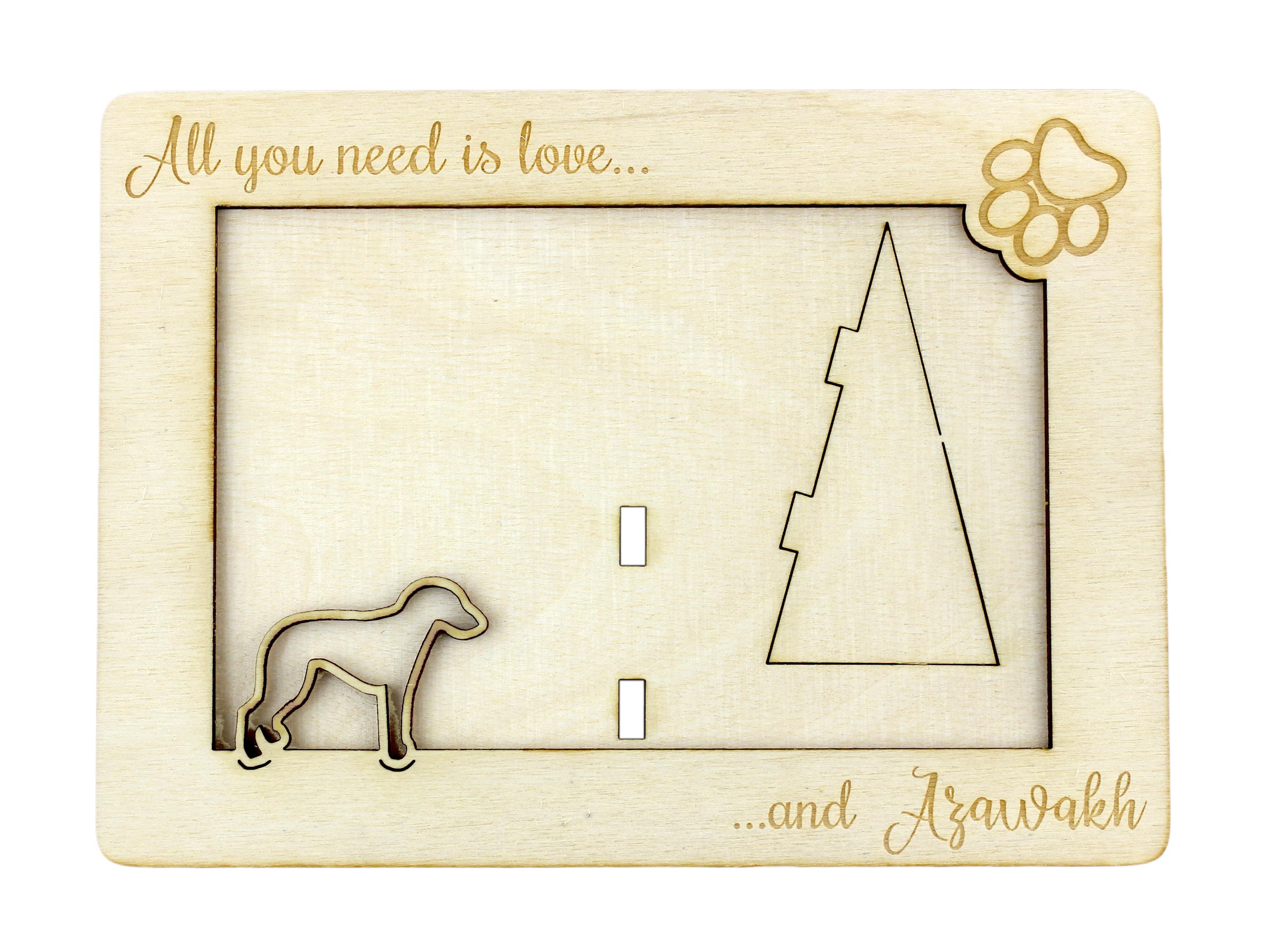 

Azawakh, Tuareg Sloughi - Photo frame, engraved wooden frame, a lovely gadget for the dog lover by Art-Dog