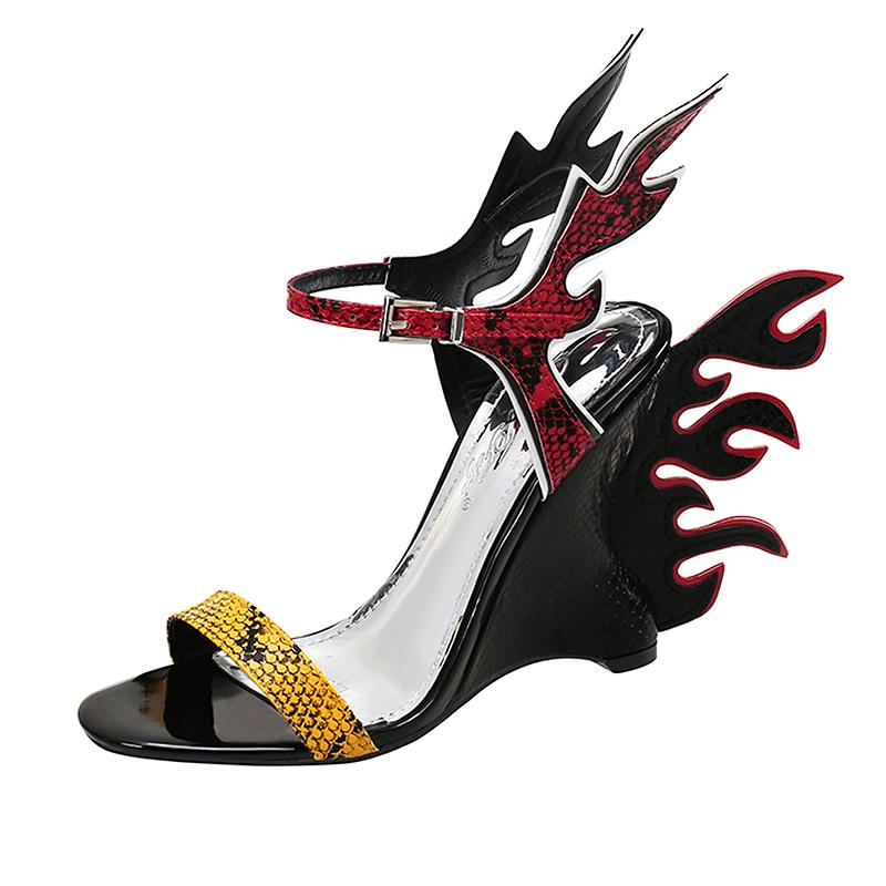Verano Mujeres Cuñas Tacones Altos Sandalias Zapatos Casuales Mujer Gran  Gladiador Más Nuevo Naranja Llama Alas comprar a buen precio — entrega  gratuita, reseñas reales con fotos — Joom