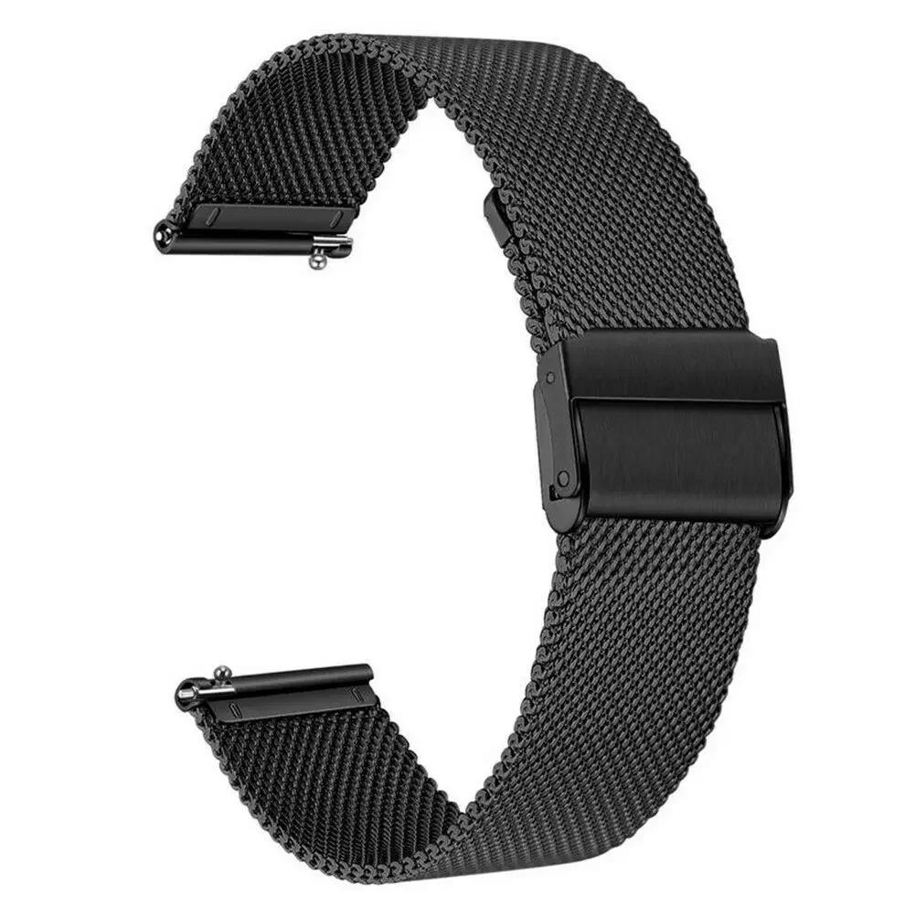 0,6 mm Mailänder Maschen Edelstahl Armband Dicke Armband 16 mm 18 mm 20 mm 22 mm Metallarmbänder für Samsung Galaxy Watch 7/6/5/4