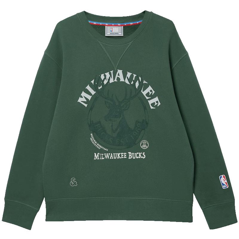Мужской хлопковый свитшот с принтом Jack & Jones NBA L
