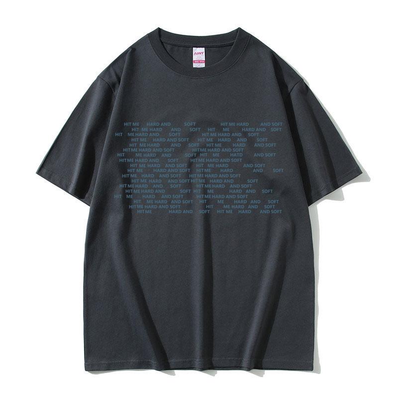 2025 Summer Hit Me Hard and Soft Tour T Shirt Men Women New Pop Fashion Singer Same Style Print Male Casual Oversized T Shirts