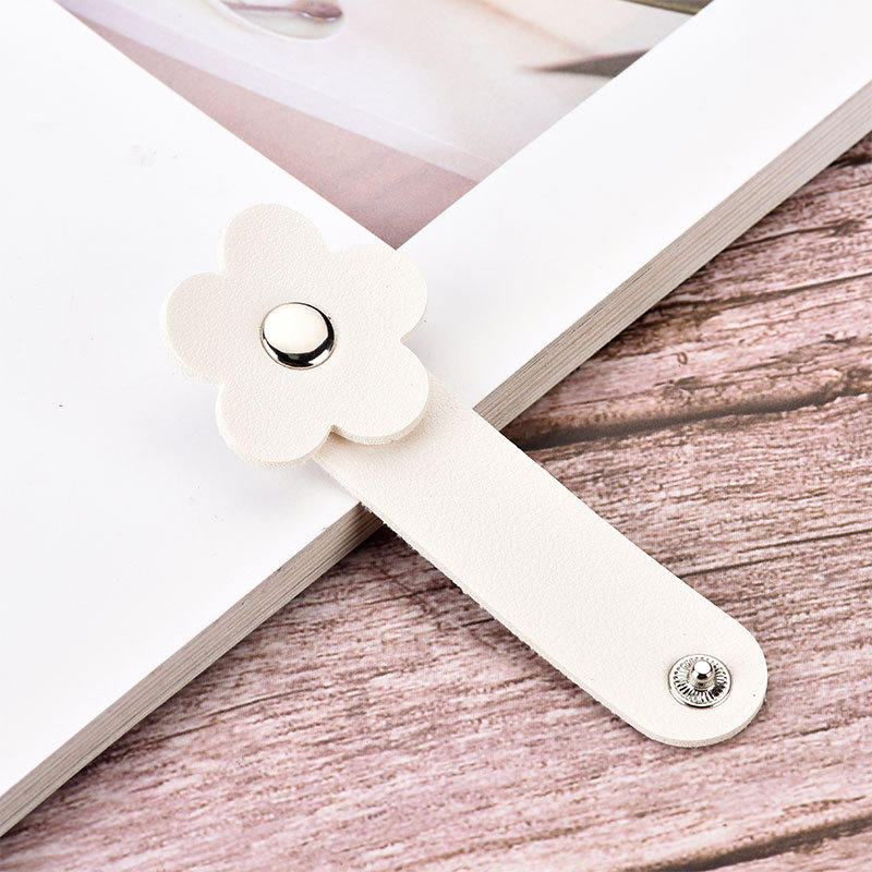 Cable Organizers Reusable PU Flower Cable Ties Cord Organizer Keeper Holder Fastening Straps Headphones PC Wire Wrap Management