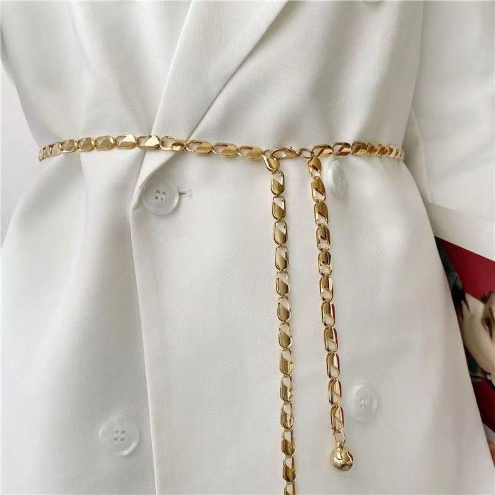 Europäische und Amerikanische Neue Geometrische Taillenkette Damen Dünner Gürtel Kleiderzubehör